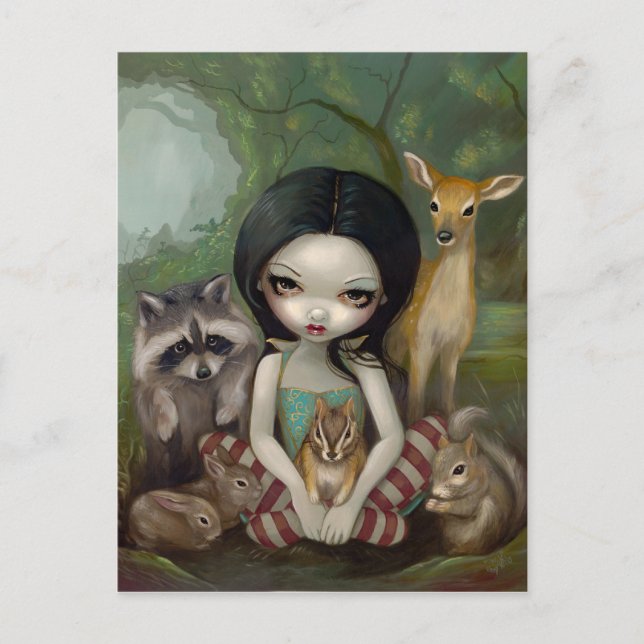 "Snö White and her Animal Friends" vykort (Framsida)