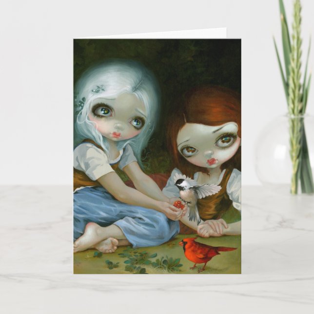 "Snö White and Ro Red"-hälsningskort Kort (Framsida)