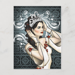 Snö White Beauty Queen with Tiara Vykort