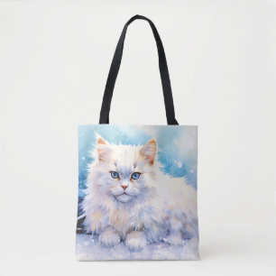 Snö White Cat Tygkasse