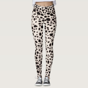 Snö White Dalformation Spots: Animal Pet Päls Leggings