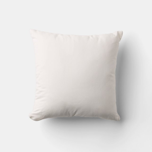 Snö White FFFAFA Solid Färg Design Kudde (Framsida)