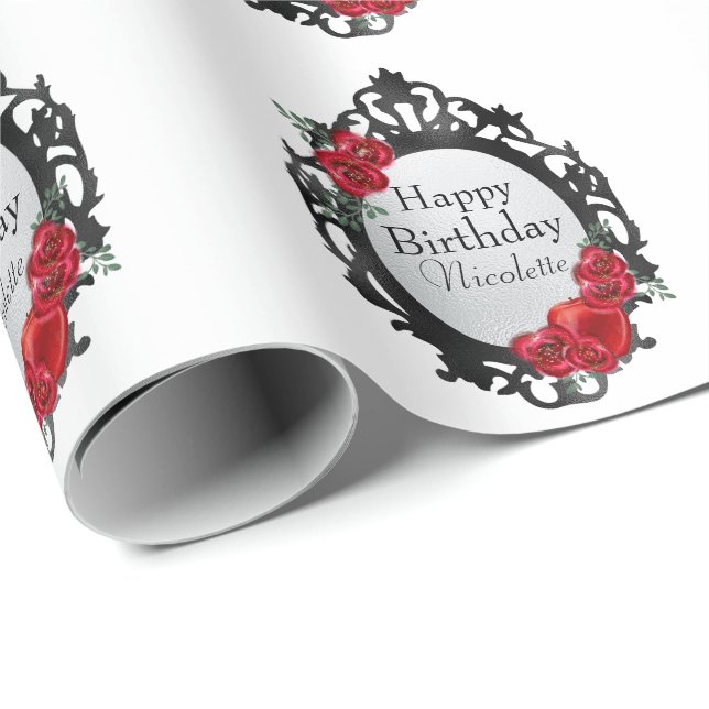 Snö White Magic Spegel och Apple Presentpapper (Rullad Hörn)