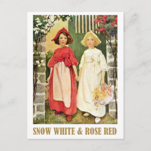 Snö White och Ro Red Vykort