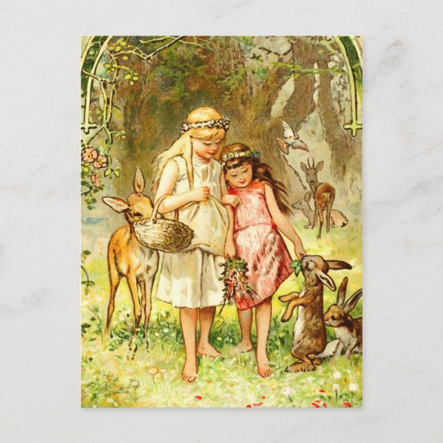 Snö-White och Ro-Red Vykort (Framsida)