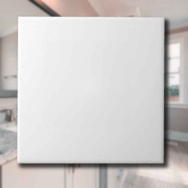 Snö White Solid Färg | Klassisk Elegant Kakelplatta (Skapare uppladdad)