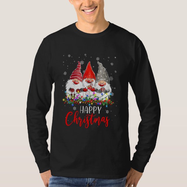Snö White Three Dwarfs Ugly jul T Shirt (Framsida)