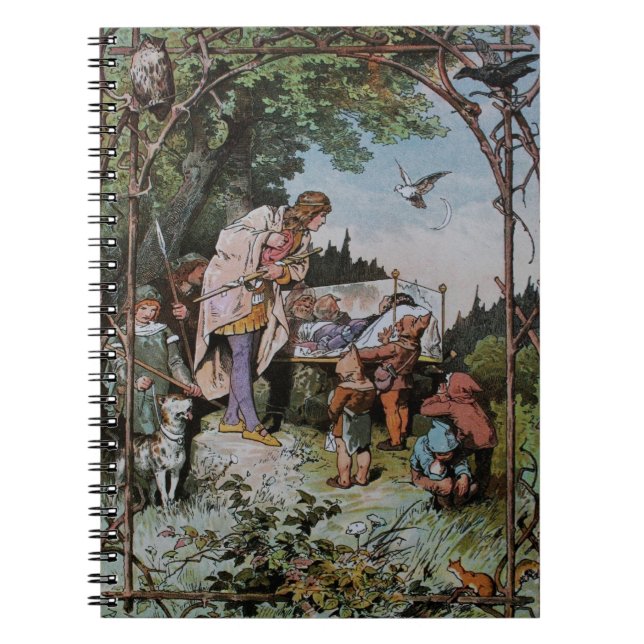 Snö White Waits ska påverkas av prinsen Anteckningsbok Med Spiral (Framsidan)