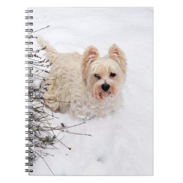 Snö White Westie Hund Photo Notebook Anteckningsbok