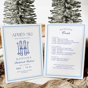 Snö Winter Apres Ski Bachelorette Helg Inbjudningar