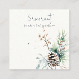  Snö Winter Berries Earring Stud Holder Fyrkantigt Visitkort