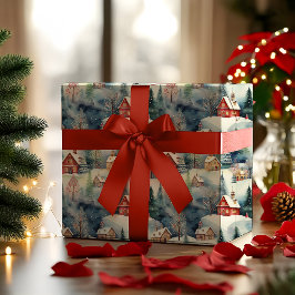 Snö Winter Swiss Village jul Helgdag Presentpapper