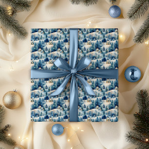 Snö Winter Wonderland Landskap Jul Helgdag Presentpapper