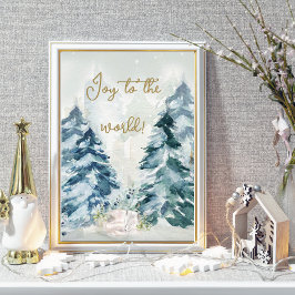 Snö Winter Wonderland Woodland Animal Poster