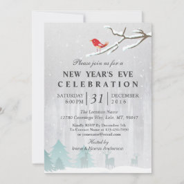 Snö Wonderland Nyårsafton Party bjudan Inbjudningar