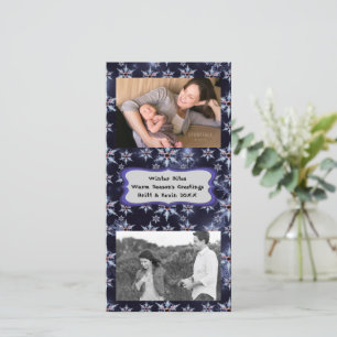 Snö Zombie Bitas Mörk BKgrd Add Photos Photocard Julkort