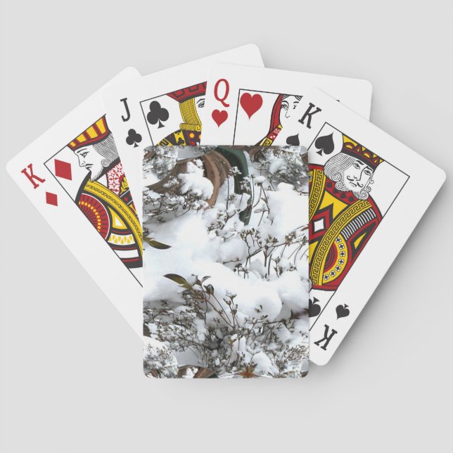 Snöabstrakt Kortlek (Baksidan)