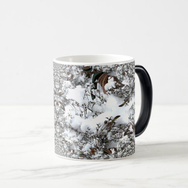 Snöabstrakt Magisk Mugg (Framsida höger)