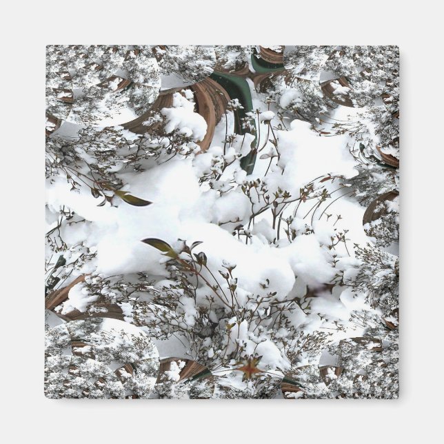 Snöabstrakt Magnet (Framsidan)