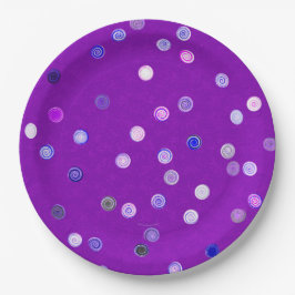 Snoade prickiga spiralformade lila pappersfestbord