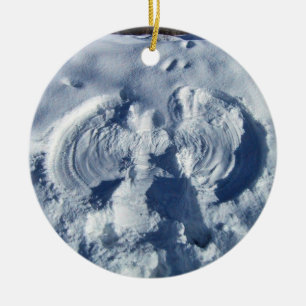 Snöängel Julgransprydnad Keramik