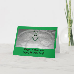 Snöängel på St. Patricks dag Kort