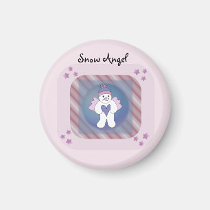 Snöängel Rosa Magnet
