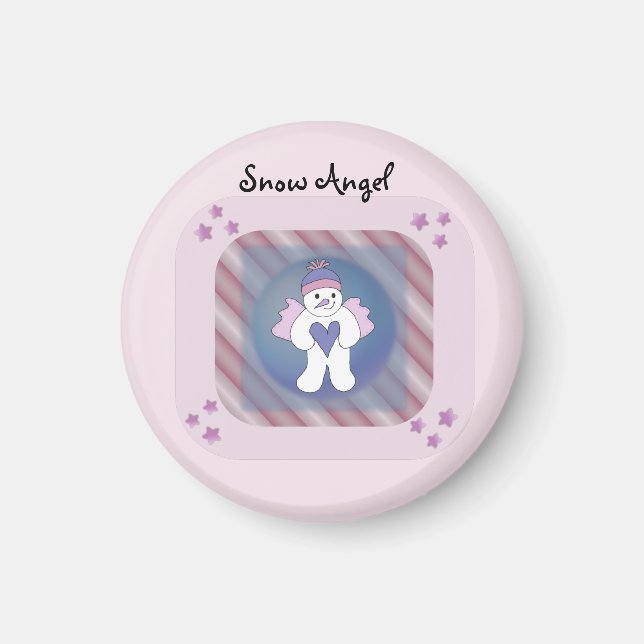 Snöängel Rosa Magnet (Framsidan)