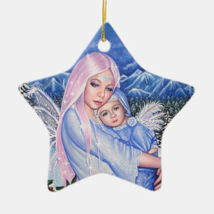 Snöänglar Julgransprydnad Keramik