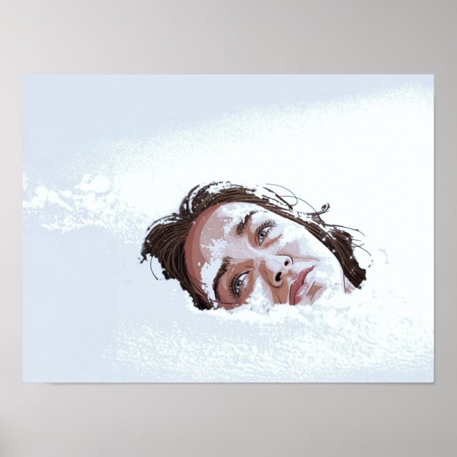 Snöavdrift Poster utskrift av väggkonst (Framsidan)