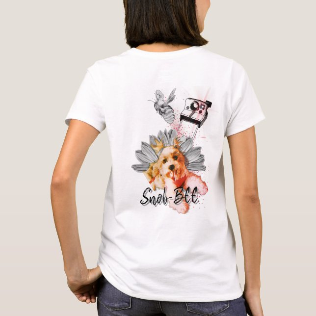 "Snob-BEE hund-turr" pun Tee-Shirt T Shirt (Baksida)