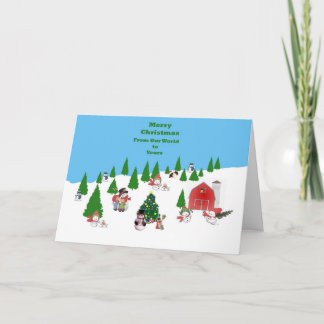 Snöbabyjulkort Helgkort