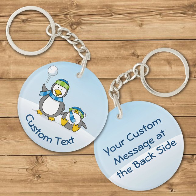 Snöballande Penguins-nyckelkedja (Skapare uppladdad)