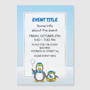Snöballerande penguiner