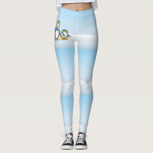 Snöballerande penguiner leggings