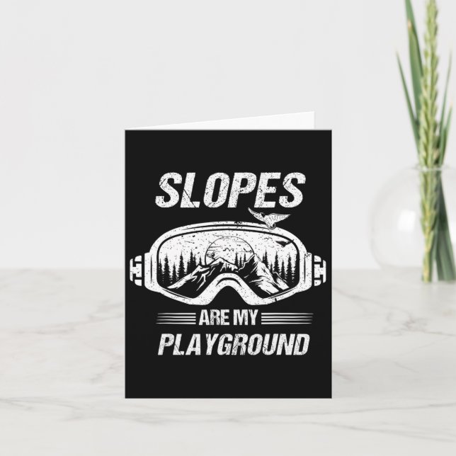 Snöbardations- eller hoppingslingor är min lekplat kort (Framsida)