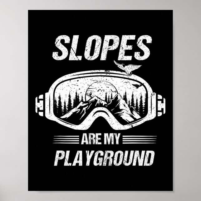 Snöbardations- eller hoppingslingor är min lekplat poster (Framsidan)