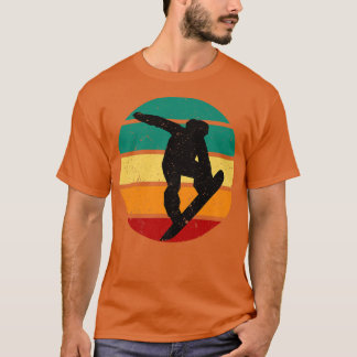 Snöbb Retro Sunset Winter Sports Alpine Skier T Shirt