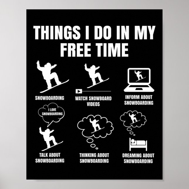 Snöbb Sak jag gör i min lediga tid, snurrande Poster (Framsidan)