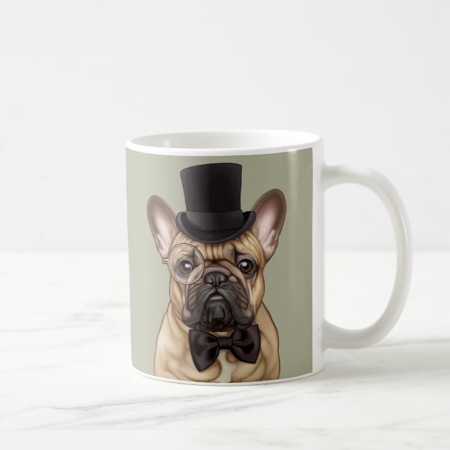 Snobbig chic fransk bulldogg kaffemugg (Höger)