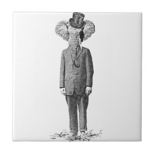 Snobbig elefant kakelplatta