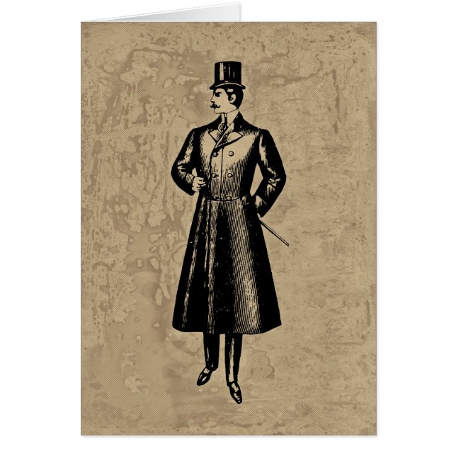 Snobbig Gent Hälsningskort (Framsidan)