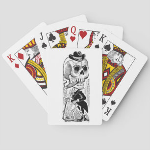 Snobbiga Calavera som leker kort Spel Kort
