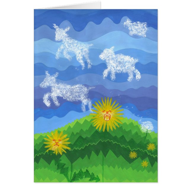 Snobbigt lejon och Lambs Hälsningskort (Framsidan)