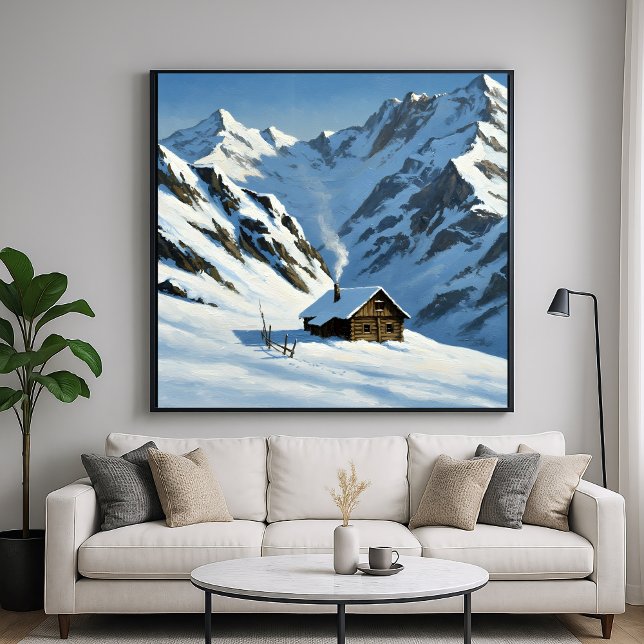 Snöberg Cabin - Painterly Ligcape Stil Poster (Skapare uppladdad)