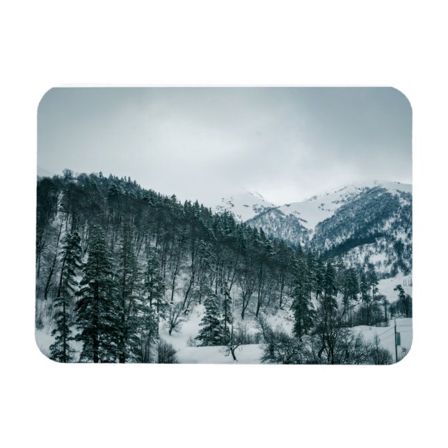 Snöberg i Georgien Magnet (Horisontell)