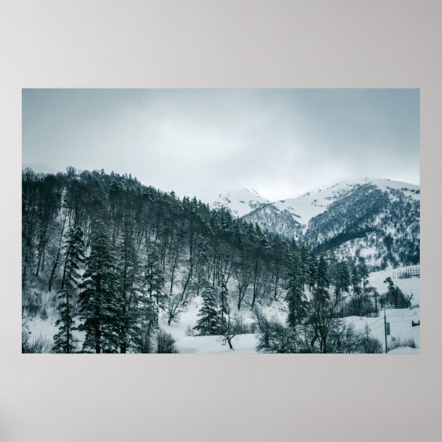Snöberg i Georgien Poster (Framsidan)