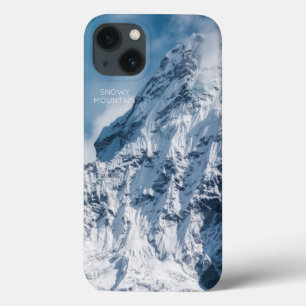 Snöbergsbild med modern text