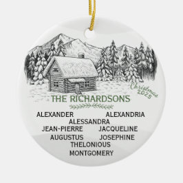 Snöbergsloggskåp X9 Julgransprydnad Keramik