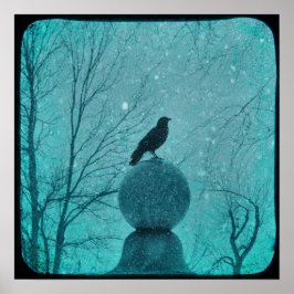 Snöblå Kråka Poster